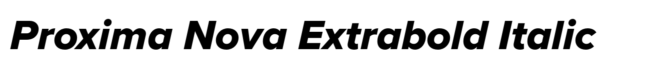 Proxima Nova Extrabold Italic